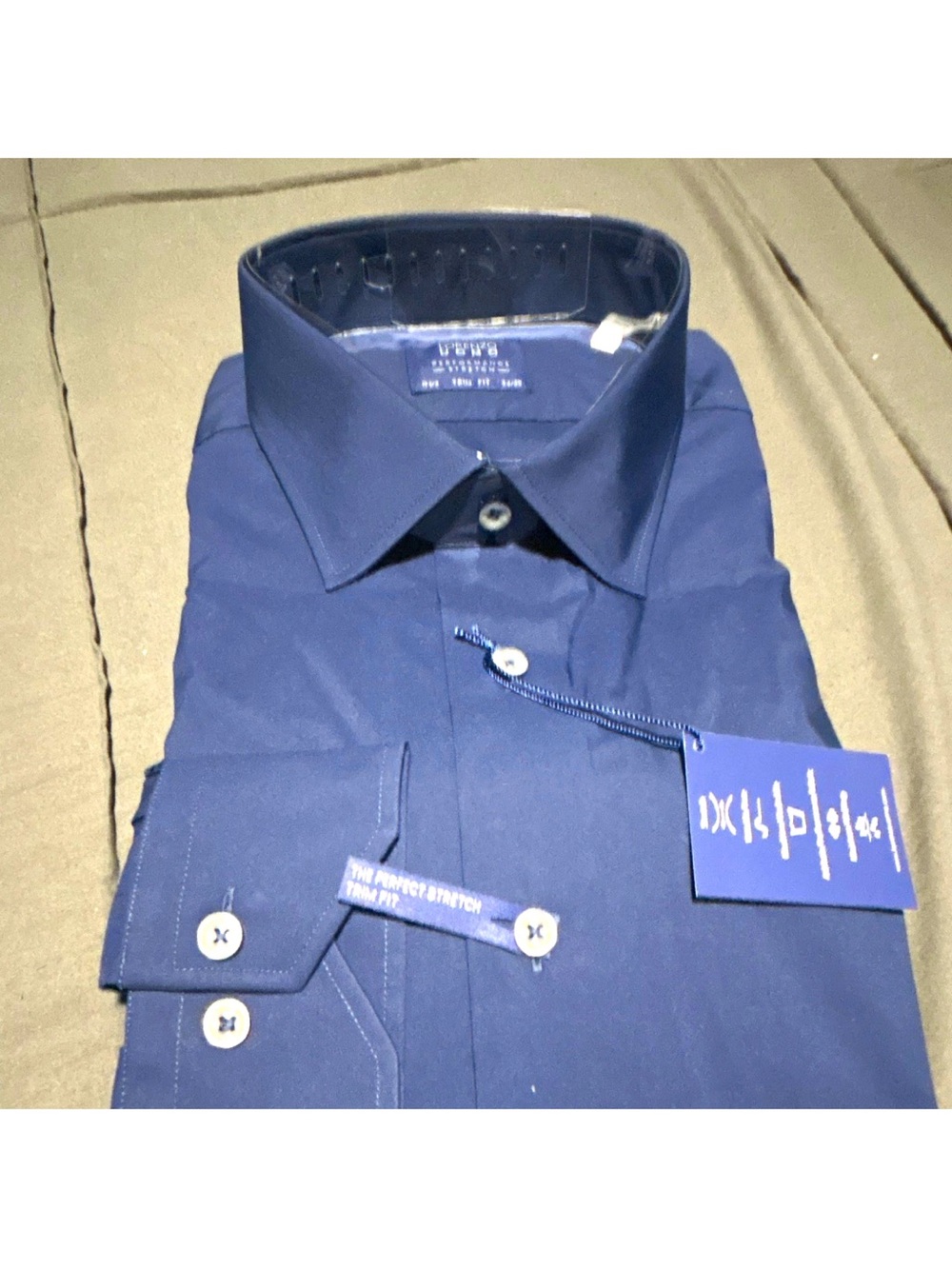 Lorenzo Uomo Performance Stretch Dress Shirt: Trim Fit